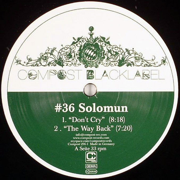 【Sealed】Solomun / Don't Cry