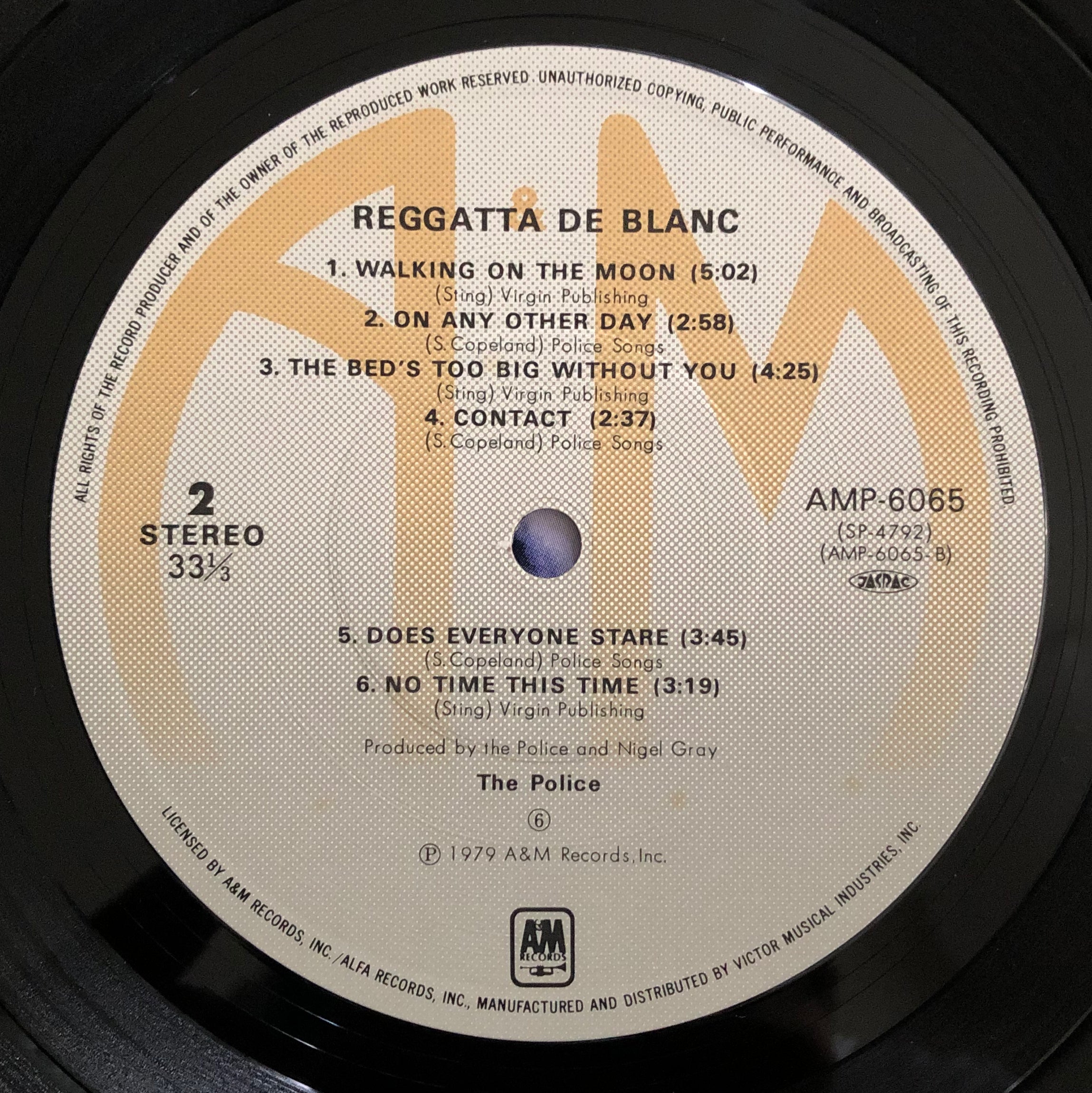 Used】The Police / Reggatta De Blanc – BLANK SAPPORO RECORDS