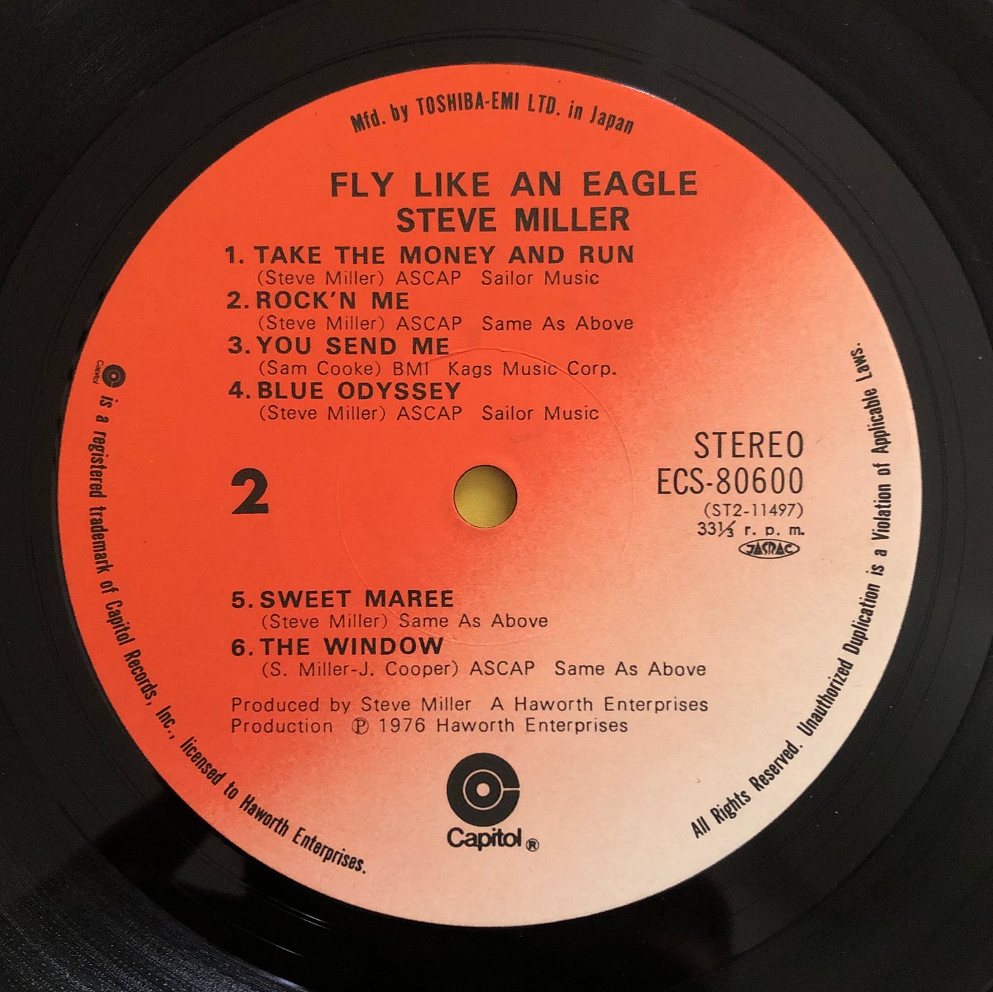 【Used】Steve Miller Band / Fly Like An Eagle